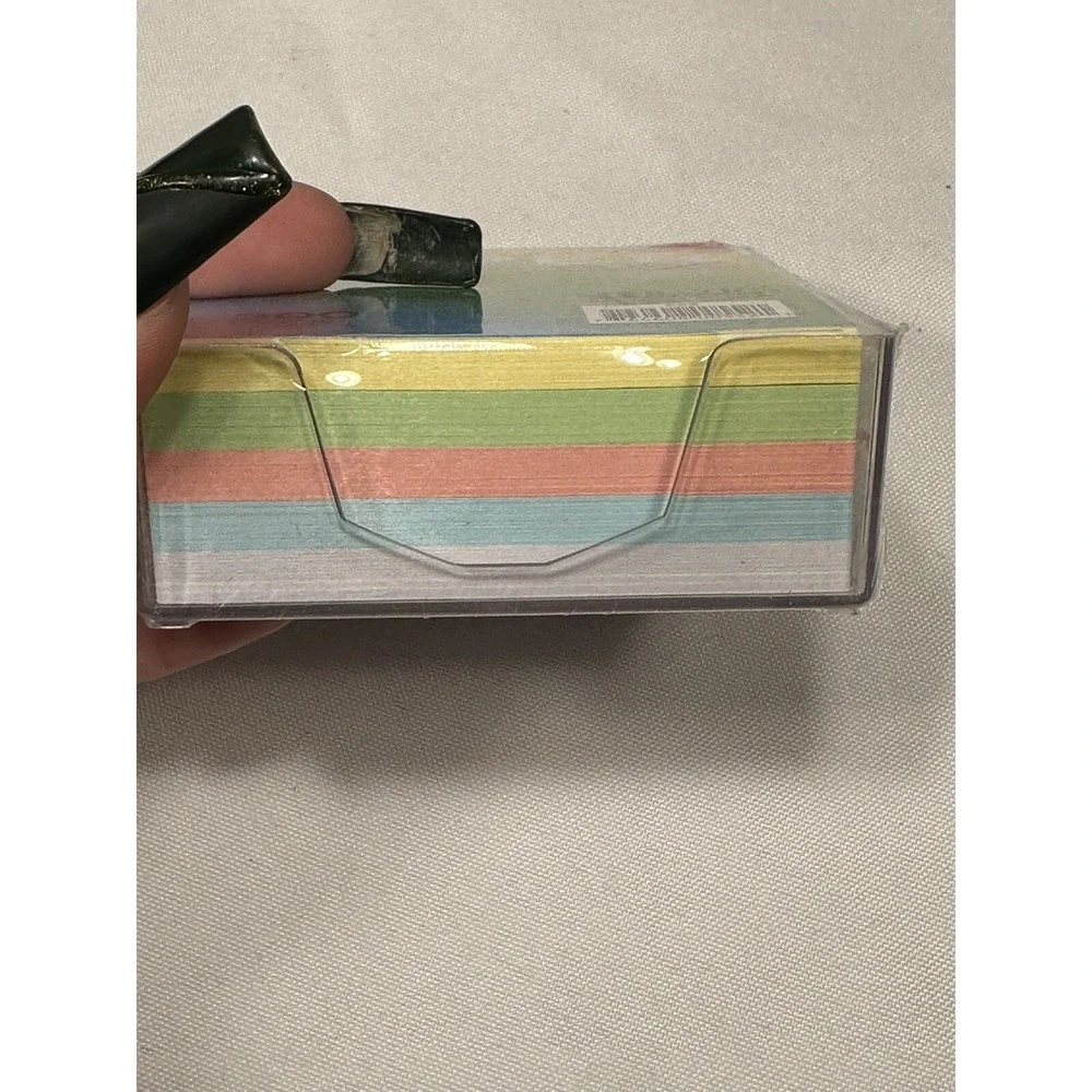 paper cube 300 sticky notes‎ 5 colors yellow green red blue purple
